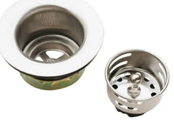 Keeney 878PC Jr. Duo Sink Strainer Basket Rolled Edge 2" - 2-1/2" Chrome Plated