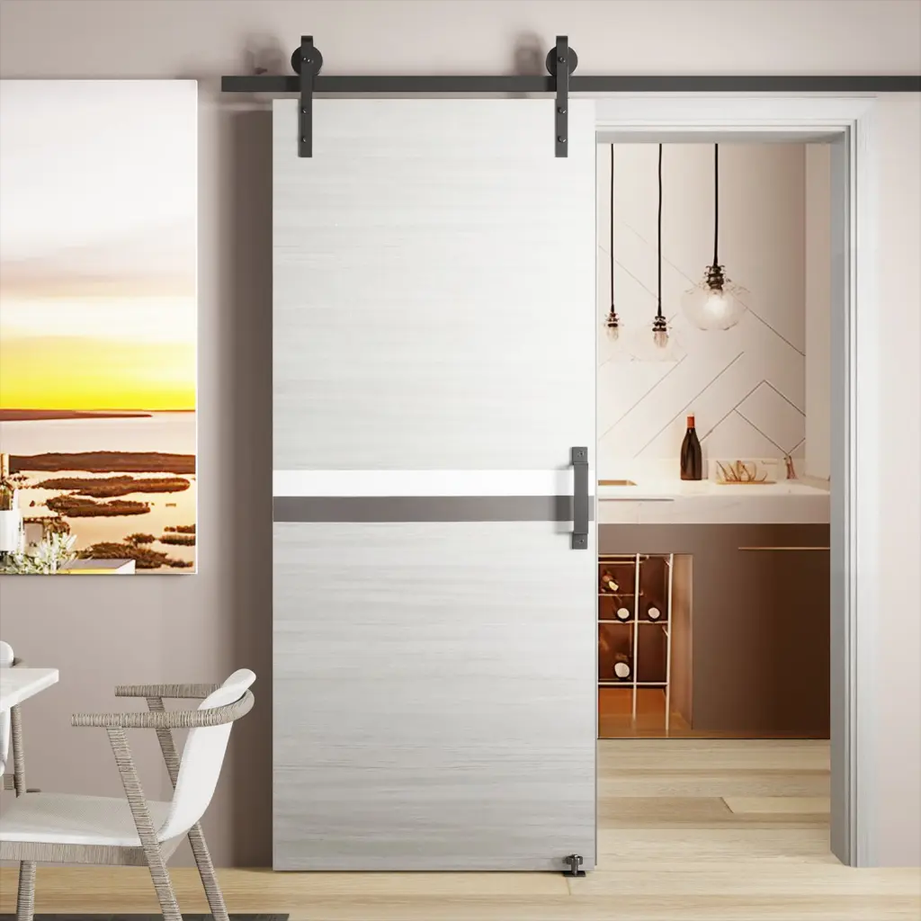 28 x 84 Inch Melamine Sliding Door Slab 6.6Ft Monitor Kit Adjustable Setup rnb