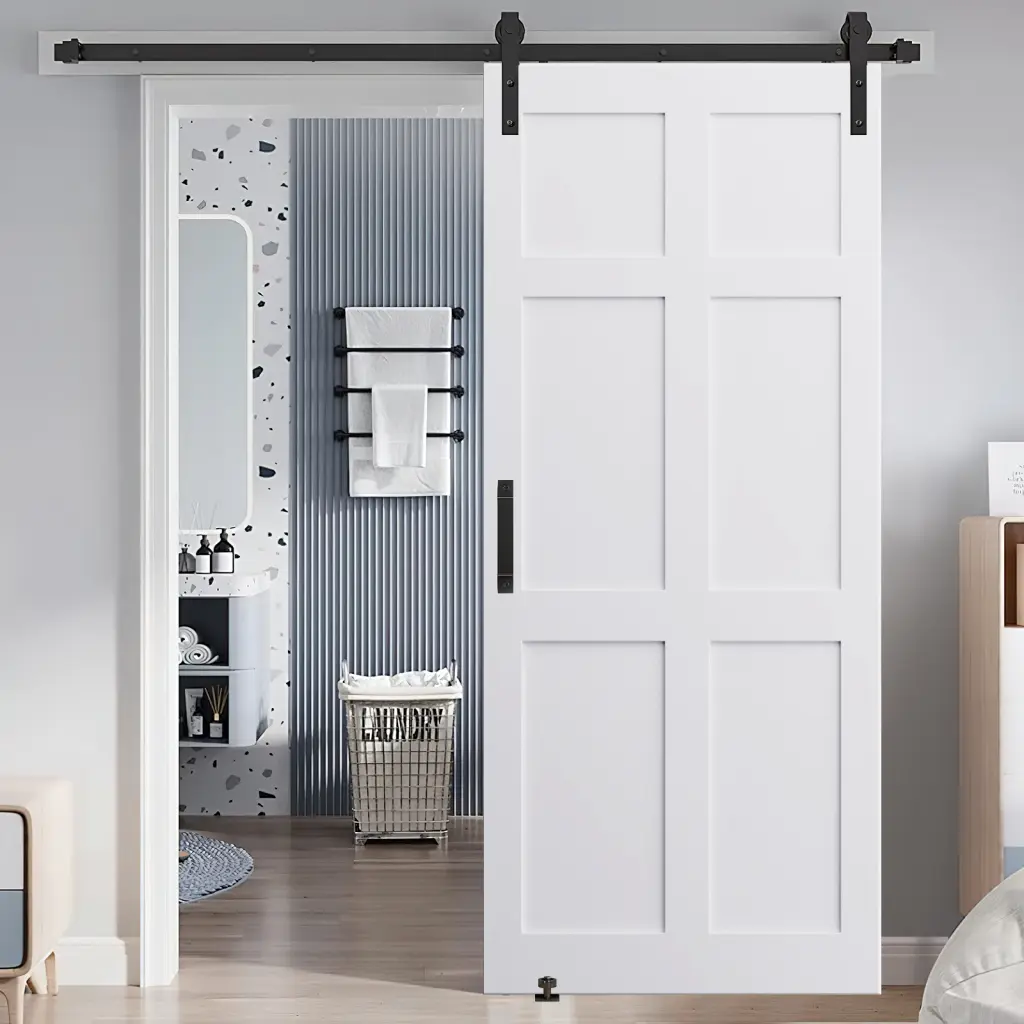28 X 80 Six Paneled Real Primed Door Slab 6.6Ft Barn Door Sliding rnb