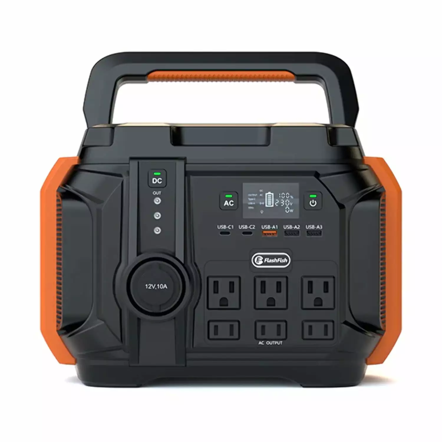 Flashfish 600W Travel-friendly Power Station. 540Wh/150000mAh UPS Solar Generator Backup Power Home/Camping/CPAP