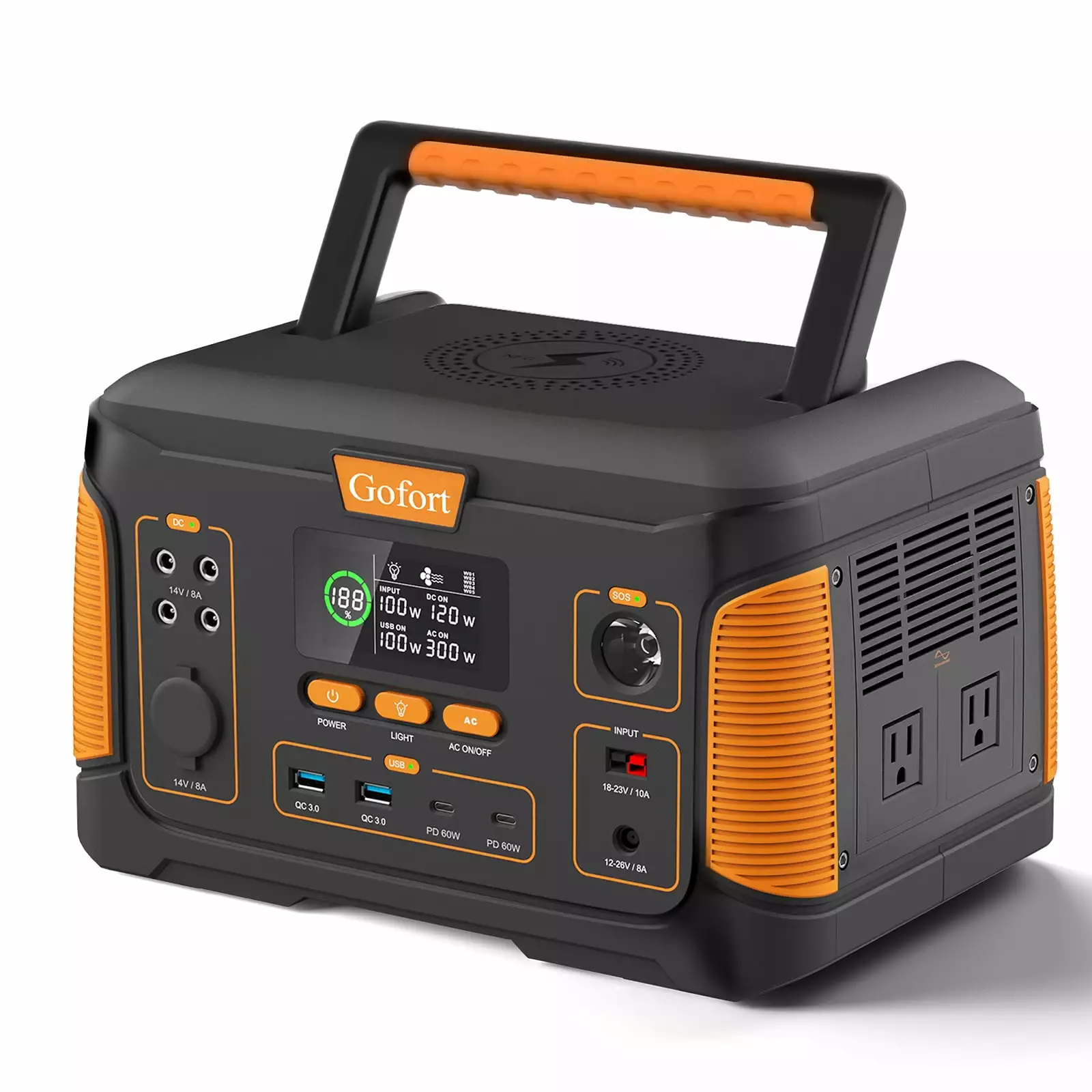 GOFORT Travel-friendly Power Station 932Wh/1000W. Battery Backup Solar Generator Home Outdoor CPAP RV Camping Fishing