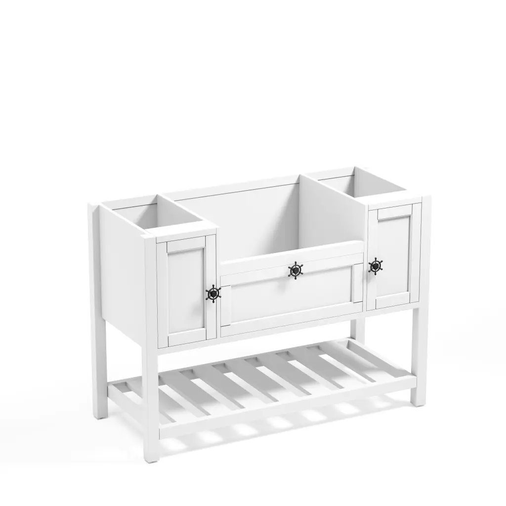Solid Wood Bathroom Vanities Without Tops 47 Inch W X 20 Inch D X 33.6 Inch H w2287