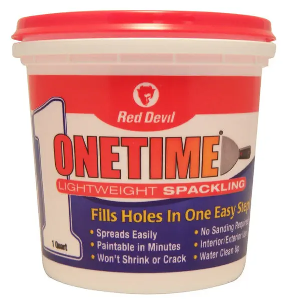 Red Devil 0544 Onetime Lightweight Spackling Pre-Mixed Formula 1 Quart