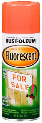 Rust-Oleum 1955-830 Specialty Spray Paint Fluorescent Red-Orange 11 Oz