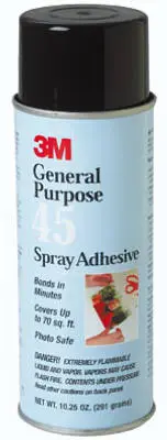 3M 45 General Purpose Spray Adhesive 10.25 Oz Multipurpose Bonding Glue