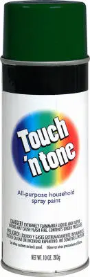 Touch N' Tone Multi-Purpose Spray Paint Hunter Green 10 oz - Durable Coating
