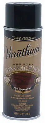 Varathane Red Mahogany Stain & Polyurethane Spray 12 oz