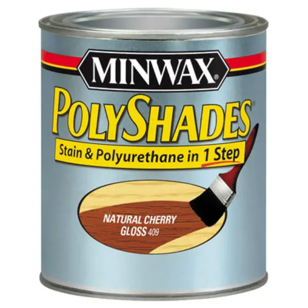 Minwax PolyShades Stain & Polyurethane Gloss Finish Natural Cherry 1 Quart Wood Sealant