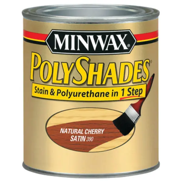 Minwax PolyShades Stain & Polyurethane Satin Finish Natural Cherry 1 Quart Wood Finish
