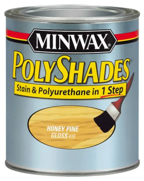 Minwax 214104444 PolyShades Stain/Polyurethane Gloss Finish Honey Pine 1/2 Pt