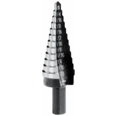 Irwin Tools 10232 Unibit 6-Hole High Speed Step Drill 3/16 to 1/2 Inch