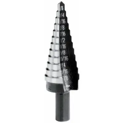 Irwin Tools 10234 Unibit 12-Hole High Speed Step Drill 3/16 to 7/8 Inch