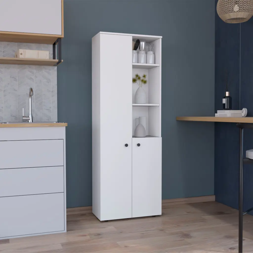 Konik 67 Inch High Storage Cabinet Kitchen Pantry Three Doors And Shelves rta mubles colombia