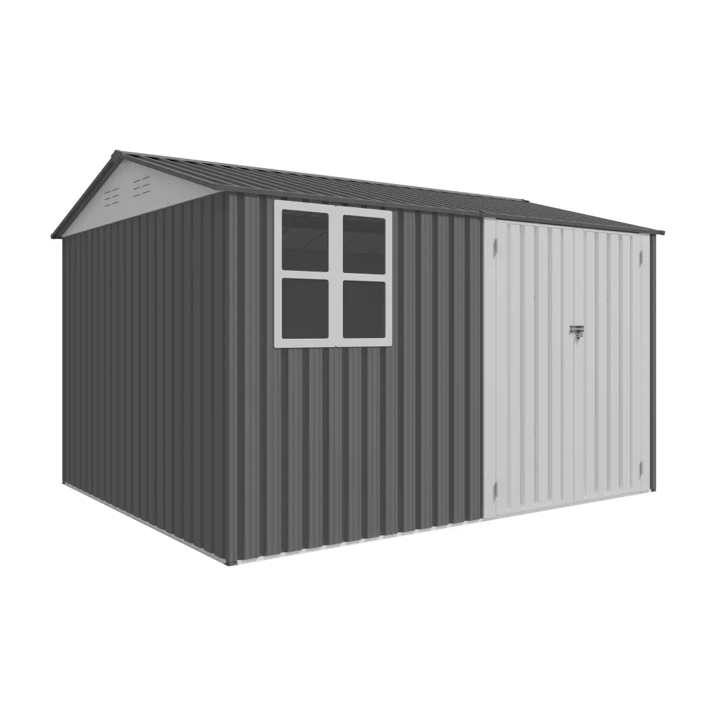 8X10Ft Outdoor Storage Shed Thickened Galvanized Alloy Metal and Slope w2911