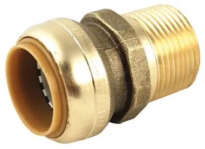 SharkBite U140LFA Lead Free Straight Connector 1 Inch x 1 Inch MNPT Plumbing