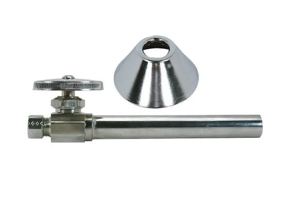 Brass Craft CS41BX-C1 Straight Valve Chrome 1/2 Inch x 3/8 Inch Water Supply Valve BrassCraft