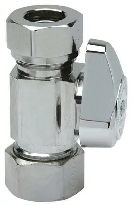 Brass Craft G23345X-CD Straight Valve Chrome Plated 1/2 Inch Water Supply Valve BrassCraft