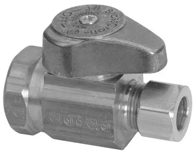 Brass Craft G2R12X-CD Straight Valve 1/2 FIP x 3/8 Chrome Water Supply Lines BrassCraft