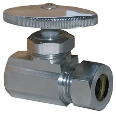 Lasco 06-7275 Straight Valve Chrome Plated Water Supply Line Shutoff