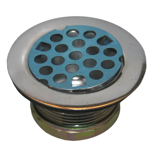 Lasco 03-1027 1-1/2 Inch Chrome Flat Top Sink Strainer Drain Assembly