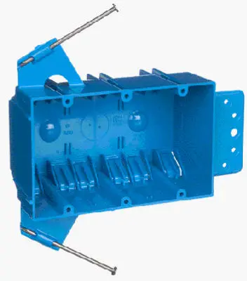 Carlon 3-Gang New Work Switch and Outlet Box 5-5/8 x 3-3/4 x 2-11/16 Inches