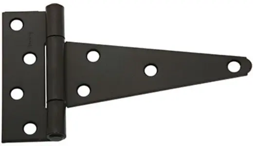 National Hardware N129-155 6" Extra Heavy T-Hinge Black V286 Durable Door Hanging