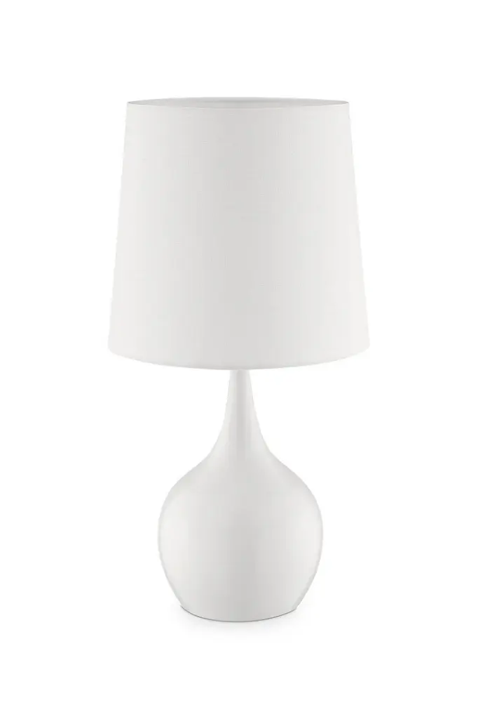 23.5 Inch Niyor Modern Mid Century Table Lamp Powder White Bedside Light california home