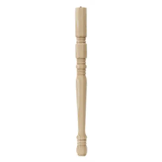 Waddell 2428 Traditional Wood Table Leg 28 Inch Pine Smooth Sanded Finish
