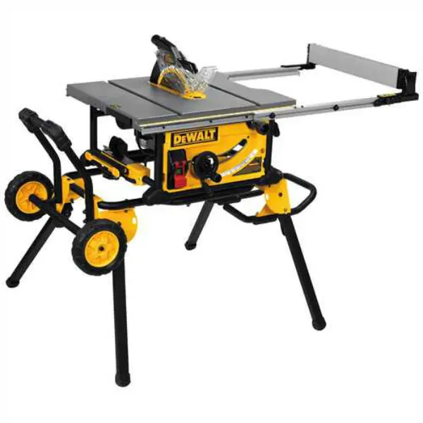 DeWalt DWE7491RS Compact Job Site Table Saw 10 Inch Rolling Stand Portability