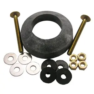 Lasco 04-3807 Toilet Tank To Bowl Bolt Kit & Gasket Replacement