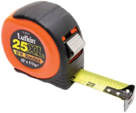 Lufkin XL8525 Power Return Tape Measure 25-Foot Orange Case