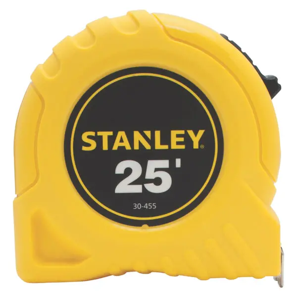 Stanley 30-455 Top Lock Tape Rule 1 Inch x 25 Feet Yellow Measuring Tape