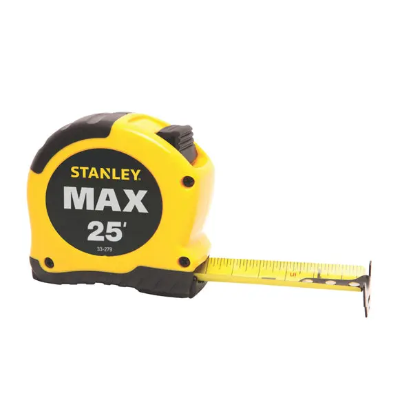 Stanley 33-279 Max Tape Rule 1-1/8 x 25 Feet Yellow and Black