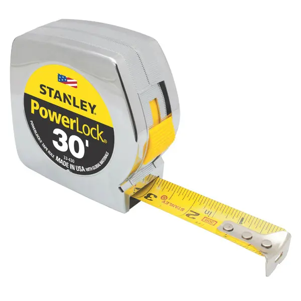 Stanley 33-430 PowerLock Classic Tape Measure 30-Foot 1-Inch Construction