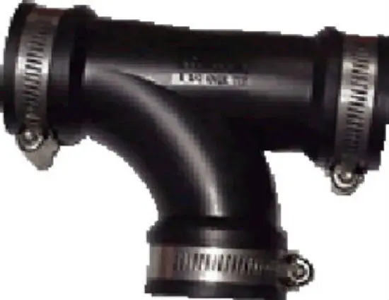 Fernco Sanitary Qwik Tee 4" x 4" - Flexible PVC Pipe Fitting Drainage Systems