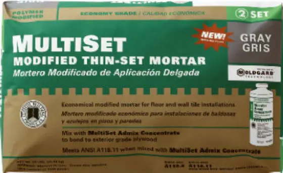 Custom MSMG50 MultiSet Modified Thin-Set Mortar 50 Lb Gray Tile Installation Custom Building Products