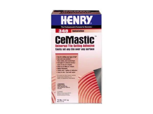 HENRY 12070 Universal Ceramic Tile Setting Adhesive #348 7.5 Lb Tile Glue
