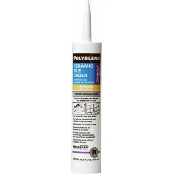 Polyblend Ceramic Tile Caulk #122 Linen 10.5 Oz Flexible Grout Repair