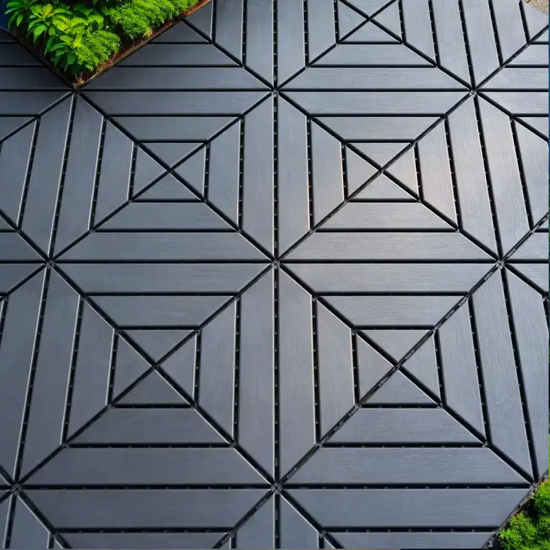 27 Pack Plastic Interlocking Deck Tiles 12x12 Square Waterproof Outdoor watty