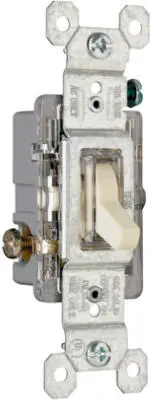 Pass & Seymour Ivory Illuminated Single Pole Toggle Switch 15A 120V Pass u0026 Seymour