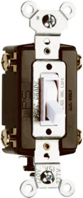 Pass & Seymour TradeMaster Grounding Toggle Switch 15A 120V White Safe Electrical Control Pass u0026 Seymour