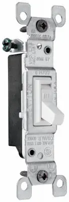 Pass & Seymour TradeMaster Grounding Toggle Switch 15A 120V White Pass u0026 Seymour