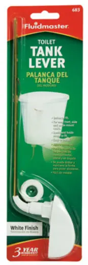 Fluidmaster 683 Toilet Tank Lever White Universal Replacement Handle