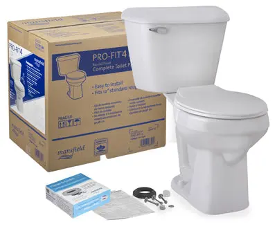 Mansfield 117CTK Pro-Fit4 Round Complete Toilet Kit White