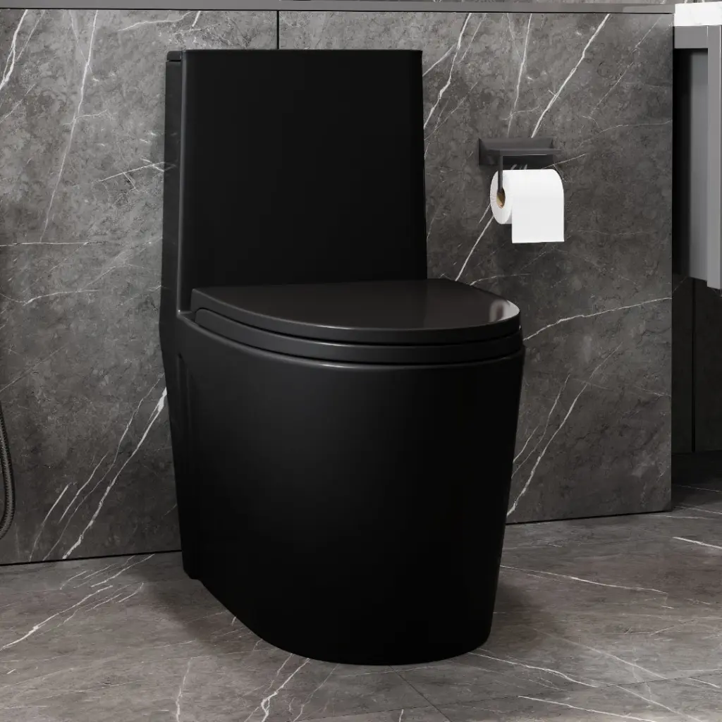 1.6 Gpf Dual Flush One Piece Water Saving Elongated Comfort Height Toilet bathin