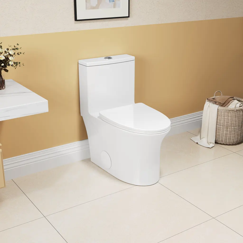 1.1 1.6 GPF Elongated Comfort Height Floor Mounted One Piece Toilet bothwa home llc