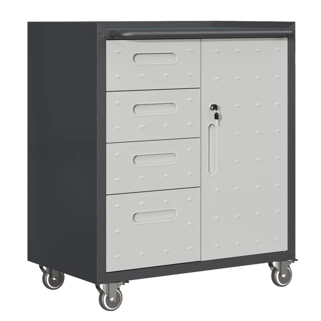 Robust Metal Tool Storage Cabinet Wheels Heavy Duty Garage Tool Organizer makeace art home furniture