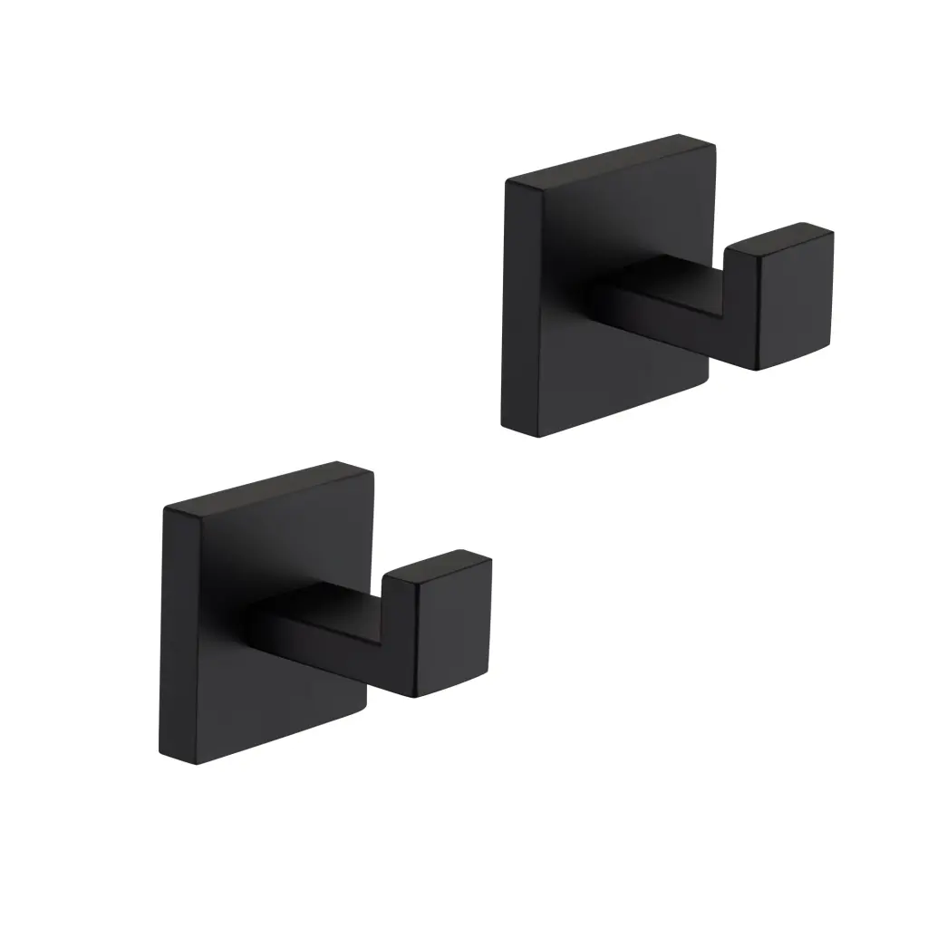 2 Pack Wall Mounted Stainless Alloy Metal Bathroom Towel Hooks Coat Hooks w2287
