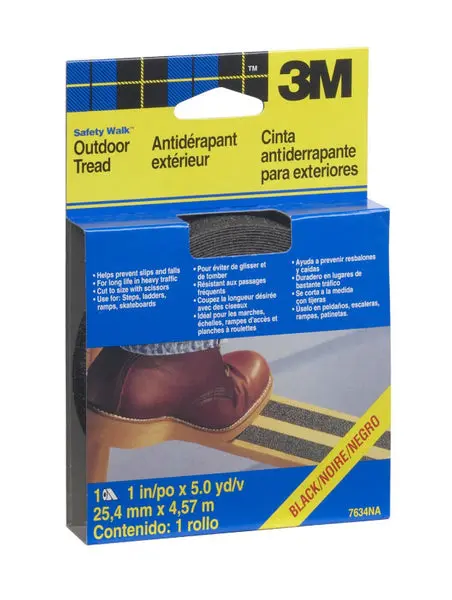3M 7634 Safety-Walk Step & Ladder Tread 1 Inch x 180 Inch Black