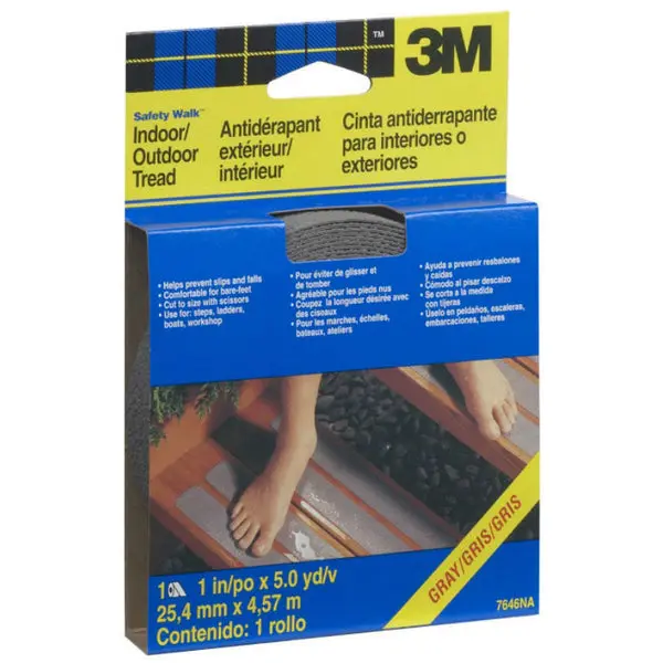 3M 7646 Safety-Walk Home & Recreation Tread 1 Inch x 180 Inch Gray